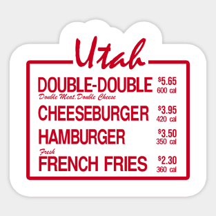 Utah Burger Sticker